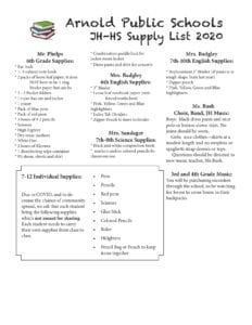 Schoolsupplieslists2020 Page2